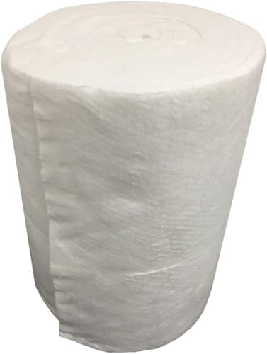 EINSIDE Aislamiento de fibra cerámica ignífugo densidad 128 kg/m³ | Rollo 7,3 m x 61 cm x 2,5 cm de manta aislante en fibra cerámica