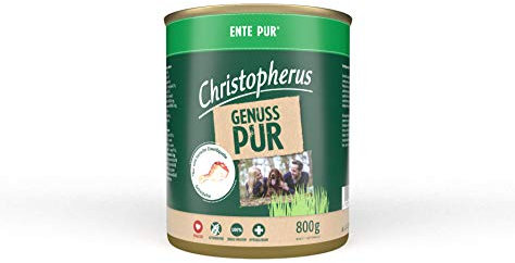 Christopherus PUR, Ente, Vollnahrung für Hunde, Nassfutter, 6 x 800 g