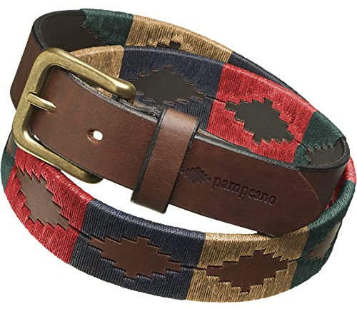 Pampeano Navidad Polo Gürtel | Handgefertigt von Meistern | Premium argentinischen braunem Leder | Geschenk-Box Designer Gürtel für Männer & Frauen | Ideal für Valentinstag, Vatertag, Jubiläen