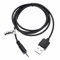vhbw cavo di ricarica USB compatibile con AKG K490NC, K495NC, K840KL, N60NC, NC60NC cuffie - USB a jack da 2,5 mm, nero, 55 cm