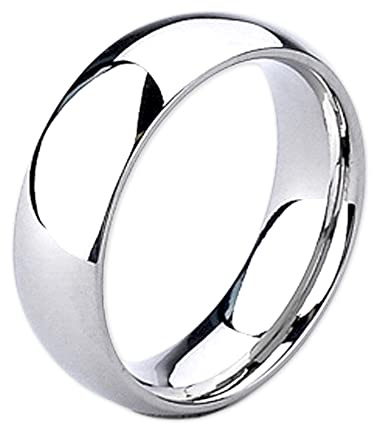 viva-adorno Band Ring Edelstahl Silber Poliert Damenring Herrenring RS56sg, Gr. 54