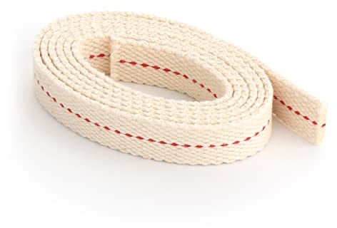 NKlaus 5 Meter Flachdocht 12,5mm 100% Natürliche Baumwolle Lampendocht flach Litzendocht für Öllampe mit gereinigtem Petroleum 1370