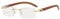 kachawoo Rahmenlose Sonnenbrille Randlose Damenmode Sonnenbrille mit Holzimitat Beinen Blau Grün Uv400 Linse Rechteck Sonnenschutz Herren (clear lens)