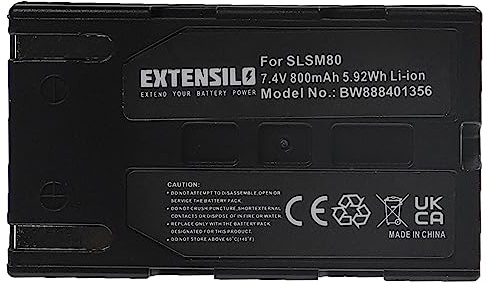EXTENSILO Akku kompatibel mit Samsung SC-D6550, SC-D557, SC-D451, VP-D352, VP-D351i, VP-D351 Videokamera Camcorder (800 mAh, 7,4 V, Li-Ion)