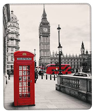 Red Phone Booth London Street Mauspad Gaming Mouse Padmulti-Code Gummi Mauspad (vertikal)