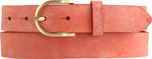 BELTINGER Damen-Gürtel aus weichem Vollrindleder Vintage-Look 3 cm | Leder-Gürtel für Damen 30mm | Schmaler Gürtel Used-Look mit goldener Gürtelschnalle