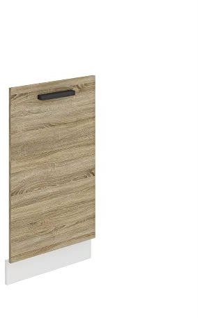 Belini Frontblende für Geschirrspüler PZ. Frontblende Geschirrspüler 45 cm Breite. Frontplatte für Spülmaschine mit Griff, Sonoma-Eiche