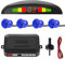 MOCNT Car Reverse Parking Sensors Car Rear Reverse Parking Radar System Car Parking Sensor Kit 4 Rear Sensor Auto Sound Alarm Alert Reverse Backup Radar Display Blue