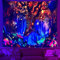 Schwarzlicht-Baum des Lebens Wandteppich für Schlafzimmer, ästhetischer Trippy Pilzwald, UV-reaktiver Schmetterling, Pflanzen-Wandteppich, leuchtet im Dunkeln, Wohnheim, Dekoration (130x152 cm)