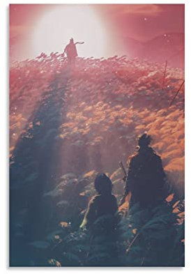 Anime Sekiro-shadows-die Poster Dekorative Malerei Leinwand Wandkunst Wohnzimmer Poster Schlafzimmer Malerei, Leinwand Kunst Poster Und Wandkunst Bilddruck Moderne Familienzimmer Dekor 12x18inch(30x45