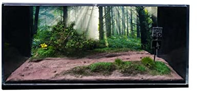 Fenteer 1/64 Modellauto-Szene, Autowerkstatt-Diorama, Gebäude-Auto-Display-Hintergrund, Simulation, Wald, Landstraße, Hintergrund für Diecast-Auto-Dekoration