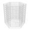 Homgoday Gabbione esagonale rialzato, gabbione, gabbione, filo metallico, gabbie per pietre, giardino all'aperto, giardino, fioriera, decorazione da parete, 100 x 90 x 100 cm
