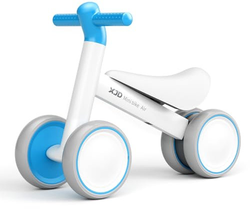 XJD Baby Balance Bike 1 Year Old Toddler Ride On Toys for 10-24 Months Baby Trike Garden Toys First Bike 1 st Birthday Toys for Girls Boys Toddler bike No Pedals (Cyan)