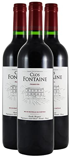 Château Clos Fontaine - Rouge 2019 - Côtes de Bordeaux Francs - Vin Rouge de Bordeaux (3x75cl)