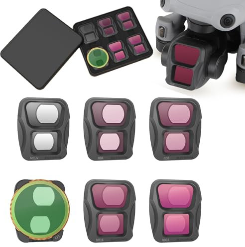 MotuTech Filter für DJI Air 3, Objektivfilter, Neutraldichte, UV-Filter, Polarisationsfilter, HD (MCUV+CPL+ND4+ND8+ND16+ND32)