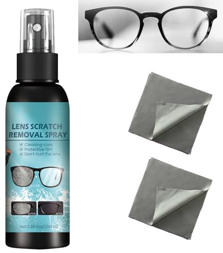 KOAHDE Glasses Lens Scratch Repair Spray,Cleaner Spray for Eyeglass Scratch,Spray Cleaning for Glasses and Lenses,Eyeglass Lens Cleaning Spray,Lens Cleaner Spray,Repair Spray for Fingerprints