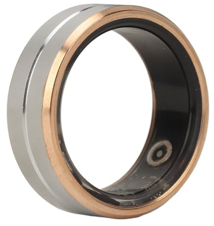 Smart Ring, Fitness Smart Ring, IP68 wasserdichte BT Fitness Tracker Ringe, Fernkamerasteuerung mit APP, für Männer Frauen, Silber Gold (10)