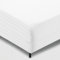 Super Mundo - Coprimaterasso con Cerniera, 180 x 190 cm, 180 x 200 cm, coprimaterasso Traspirante, antiacaro, Assorbente, Bianco a Righe (Letto 180)