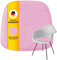 easy and green Sitzkissen Filz Eckig mit Antirutsch-Beschichtung - Made in Germany - Stuhlkissen Eckig aus upcycling rPET Filz - Sitzkissen Stuhl Extra Dick (1, Rosa, Eckig)
