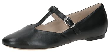 CAPRICE Damen Slipper aus Leder mit Schließe, Schwarz (Black Nappa), 41 EU