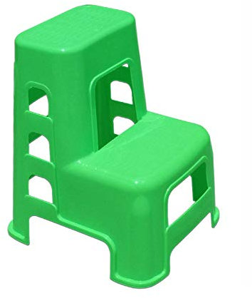 Escabeau Lavage De Voiture Escabeau, Échelle Portable en Plastique Maison Cuisine 2 Escabeau Toilettes Étude Escabeau Patio Escabeau/Vert/45X52X60Cm