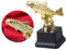 Trophée Plastique Or Poisson - Coupe de Récompense Créative Trophée pour Garçon Fille de Compéttitions, Fêtes et Activités