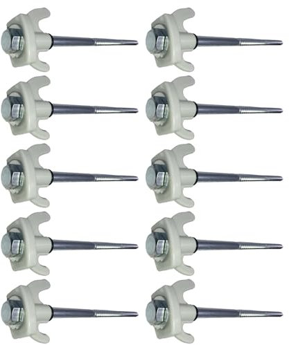 Paletti per a vite, picchetti per a vite - Paletti da campeggio avvitabili da 10 pezzi,Picchetto di ancoraggio a terra con punte filettate resistenti all'usura per tende da sole