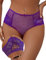 comeondear Perizoma Donna Seducente Taglie Forti Tanga Mutande Sexy Perizomi Hot Slip Brasiliana String in Pizzo Mutandine Vita Alta Trasparente Lingerie Thong Intimo Panties Underwear Viola,XL