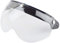 Visiera per Casco a Bolle per Caschi Aperti e Mezzi Caschi Aperti per Scooter Vintage retrò a 3 Scatti Universali Antigraffio Casco Aperto Universale per Moto (Trasparente)