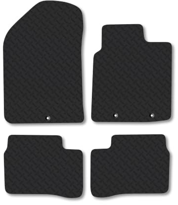Fits Kia Picanto (2011-2017) 5mm Rubber Car Mats | Heavy Duty Rubber Tailored Fit Floor Mats Full Coverage Durable Waterproof Accessories Easy Clean Anti Slip Made in the UK