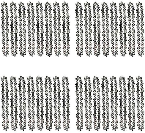 Reinscer 40 Pcs 4 Inch Mini Steel Chainsaw Chain Electric Pruning Saw Accessory Garden Tool Replacement