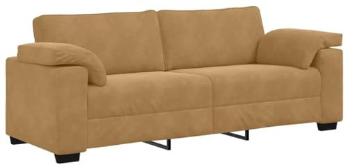 vidaXL 3-Sitzer-Sofa Braun 178 cm Samt, Sofa, Dreisitzer-Sofa, 3-Sitzer-Sofa Samt, Couch, Sofa Samt, Dreisitzer-Sofa Samt, modulares Sofa, Clubsessel