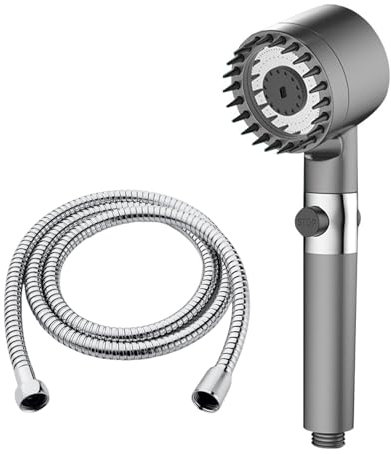 Wennala Filtro Doccia Soffione Anticalcare,Risparmio idrico soffione doccia con 6 Modalità,Tubo 1.5M,Filtro Doccia con Potente de Pulverización y Pausa