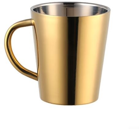 Una elección: este vaso fiable y ligero fabricado en un material tiene capacidad para hasta 300 ml de tu bebida favorita (dorado)