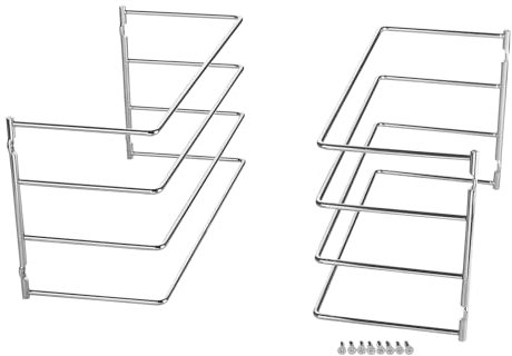 SOTECH Soporte para 4 bandejas (364 x 140 x 182 mm, cromo pulido, para armarios de 600 mm de ancho) con rejilla de alambre: ¡Organiza tu cocina fácilmente!