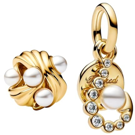 MSPOVOF Ondas abstractas y gancho doble Charm S925 colgante de plata de ley para pulseras y collares mujeres joyería regalo