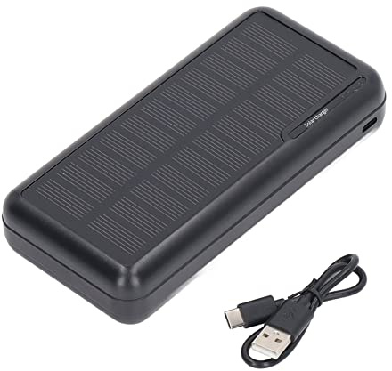 Solar Power Bank 30000mAh Capacità Doppia Porta USB Portatile per Outdoor Campeggio Escursionismo