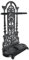 Porte Parapluie Meuble d'Entrée Range Parapluies Intérieur Extérieur en Fonte Grise 15,5x32x49,5cm