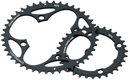 Stronglight Unisex – Erwachsene MTB 104/64 2x10 Kettenblat, schwarz, 1size