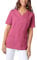 CLINIC DRESS Schlupfkasack Damen Kasack für die Pflege 1/2 Arm Regular Fit Länge ca. 70 cm 50% Baumwolle 95 Grad Wäsche Rosenholz, XL