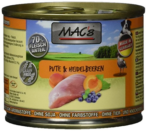 Mac's Pute & Heidelbeeren, 6er Pack (6 x 200 g)