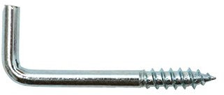 EisenRon Schraubhaken gerade 2,5x20 / 10 mm verzinkt - 100 Stück Winkelhaken