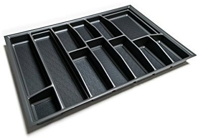 Generic Lana Solution Besteckeinsatz für 80er Schublade, 480,5 mm x 710 mm, anthrazit