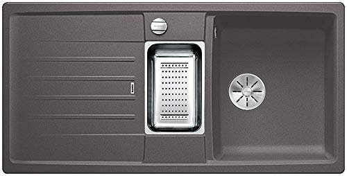 BLANCO 524931 Lexa 6 S Küchenspüle, felsgrau, 60 cm Unterschrank