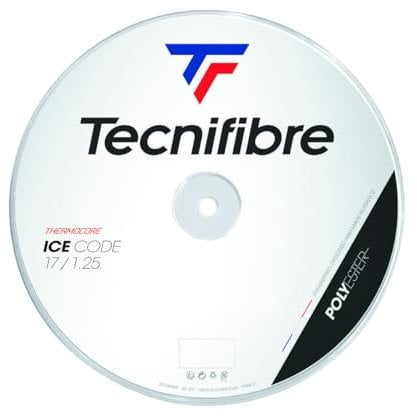 Tecnifibre Unisex – Erwachsene Rolle 200M Ice Code 1.30 Tennissaiten, Weiß, Einheitsgröße