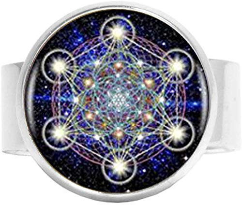 Sacred Geometrie Logo Flourish Swirls Fibonacci Jewelry Charm Ring Vintage Art Foto Schmuck