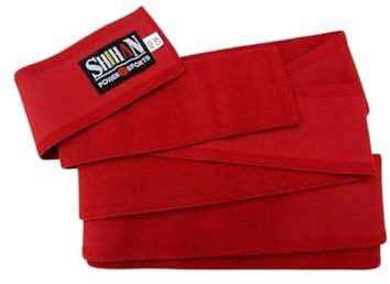 Shihan OBI Gürtel dehnbar elastisch - Flexi 'AKA-ROT' OBI Gürtel Iaido - Kendo, Aikido RED Gürtel - Church Japan Signature Range - 400 cm x 8 cm einfach und bequem zu befestigen
