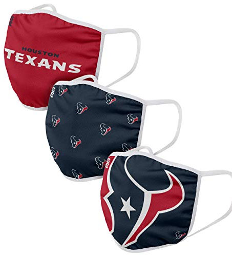FOCO NFL Mund-Nasen-Bedeckung 3er Set - Houston Texans
