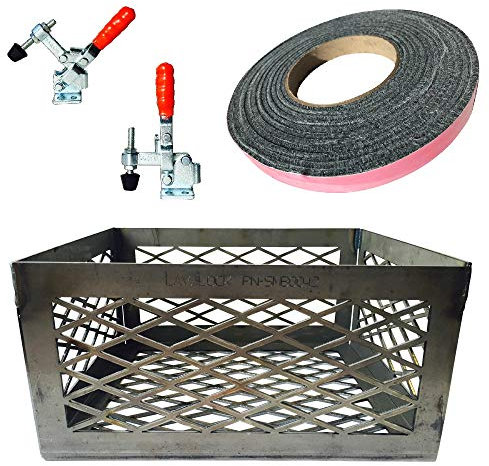 Total Control® Mod Kit für Oklahoma Joe's Smoker kompatibel mit Longhorn oder Highland Offset Smoker - Dichtung, Deckelriegel Kohlekorb