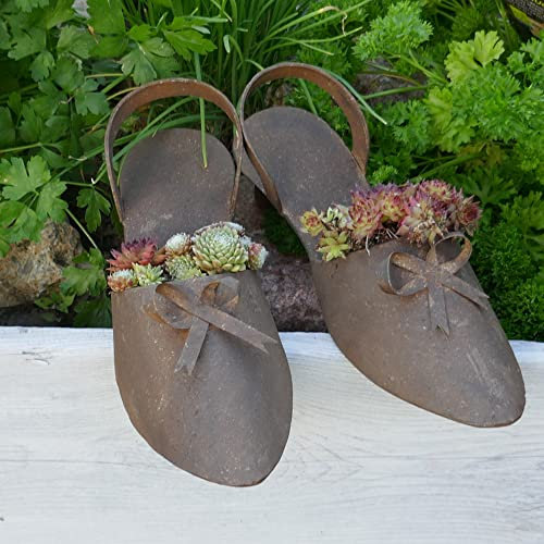 Deko-Schuh braun 2 Modelle zum Bepflanzen, Pumps Gartendeko